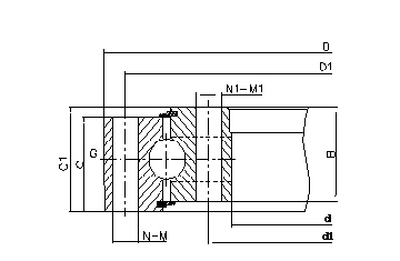 四点接触式回转轴承(WD-010-xx-x)